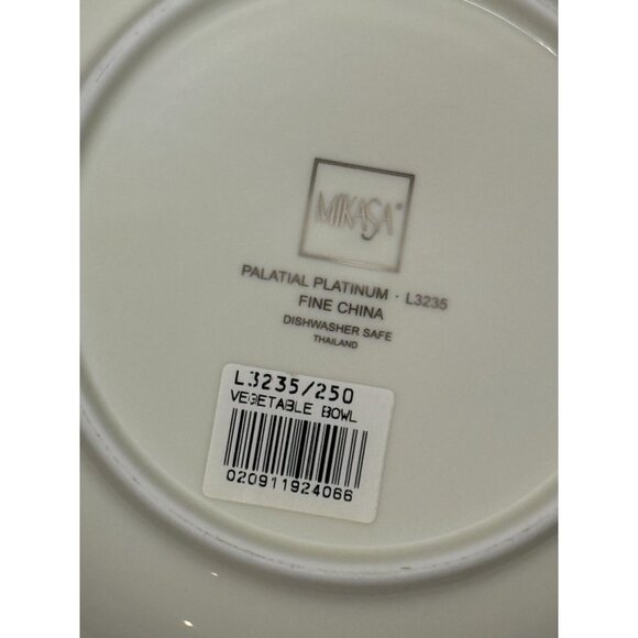 Mikasa Palatial Platinum Dinnerware Fine China Vegetable Bowl Dining Tableware - Picture 6 of 7